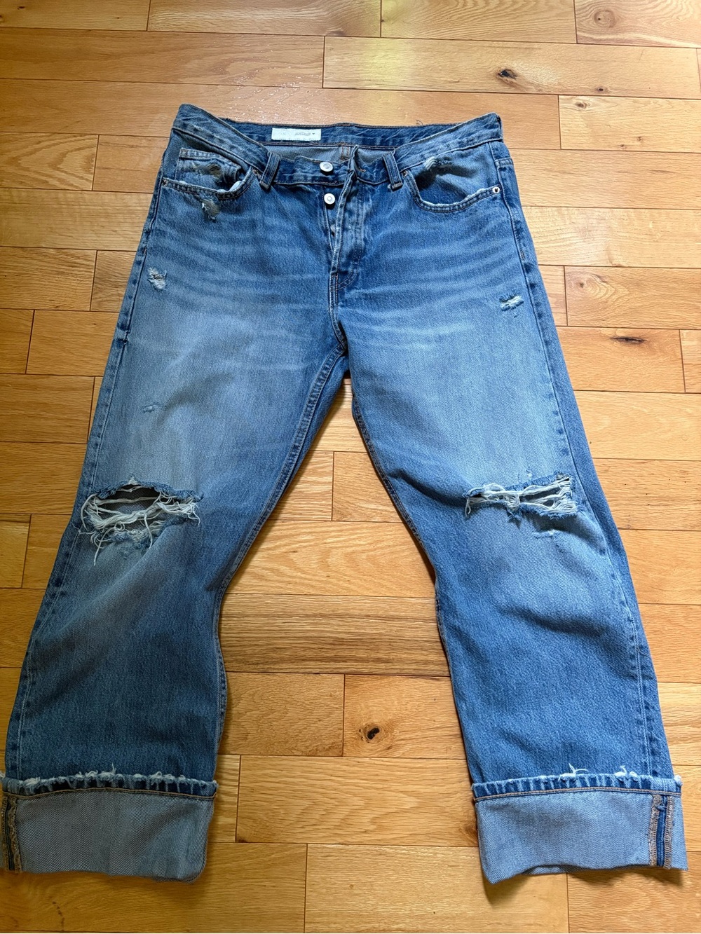 Zara - Light Blue Distressed women Jeans 8
